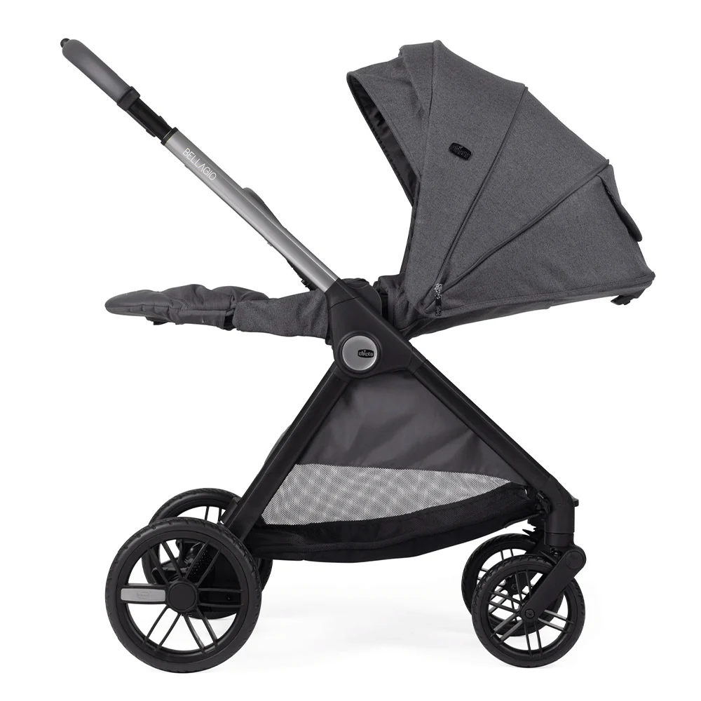 Chicco Trio Belleagio Flexi c/ First Recline Black Satin+ Base Full 360