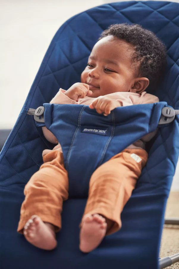 Babybjorn Espreguiçadeira Bliss Algodão Azul Marinho