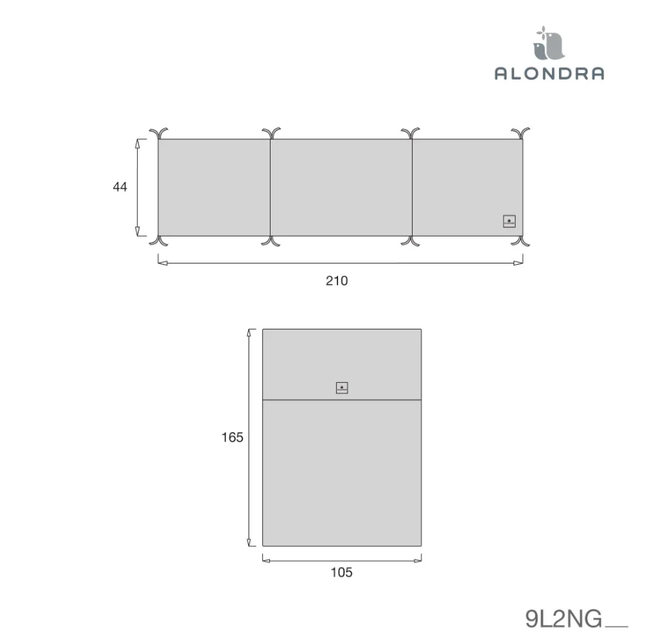 Alondra Convertível ZEN c/ Cama + Têxteis 148 Taiga