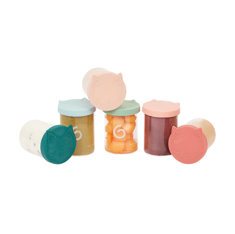 Babymoov ISY Bowls - Conjunto 6 Recipientes de Vidro 250 ml