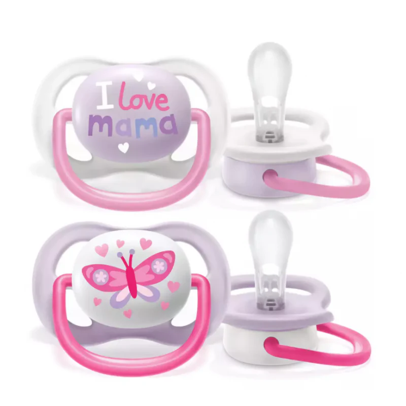 Philips Avent 2 chuchas ultra air happy 0-6m menina