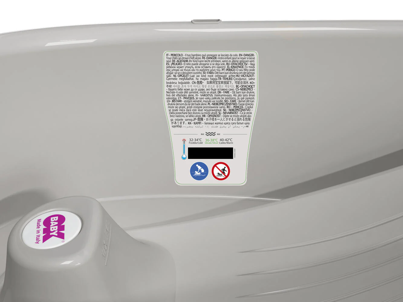 OKBaby Banheira Onda Baby Cinzenta