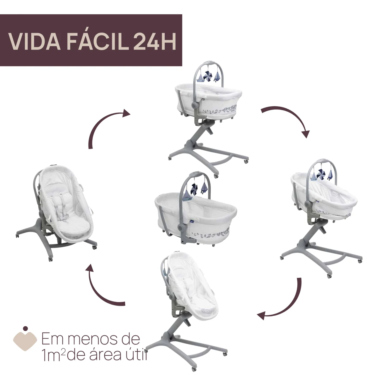 Chicco Baby Hug Pro 5 em 1 White Cream