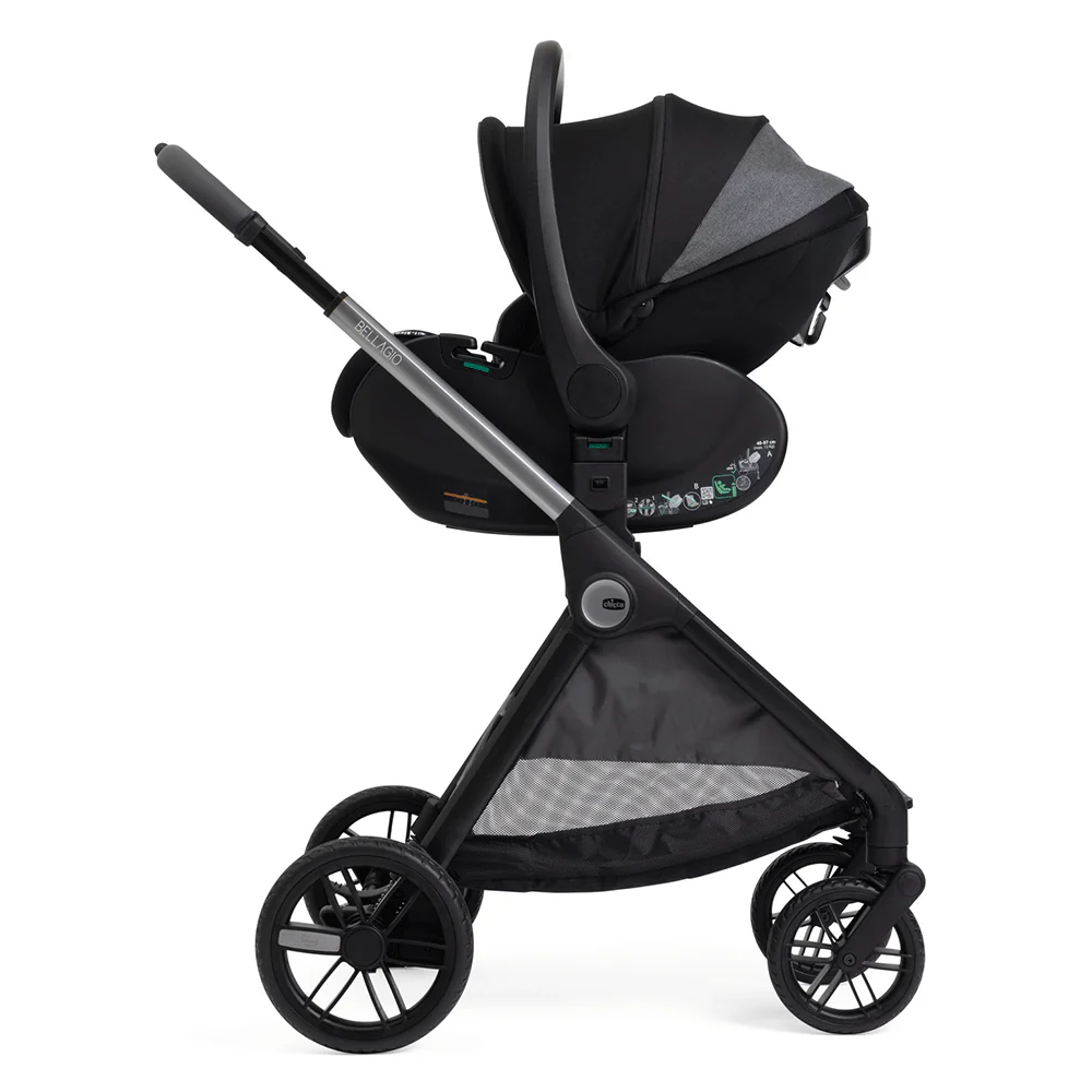 Chicco Duo Bellagio com First Recline Black Satin + Base iFull 360