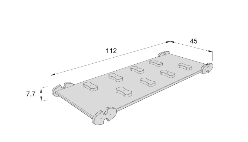 Alondra Ramap de escalada Montessori Pikler Madeira Branco
