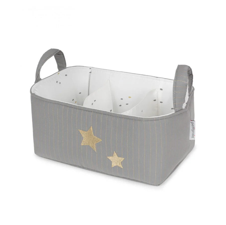 Petit Praia Cesta de Higiene Rita Gris