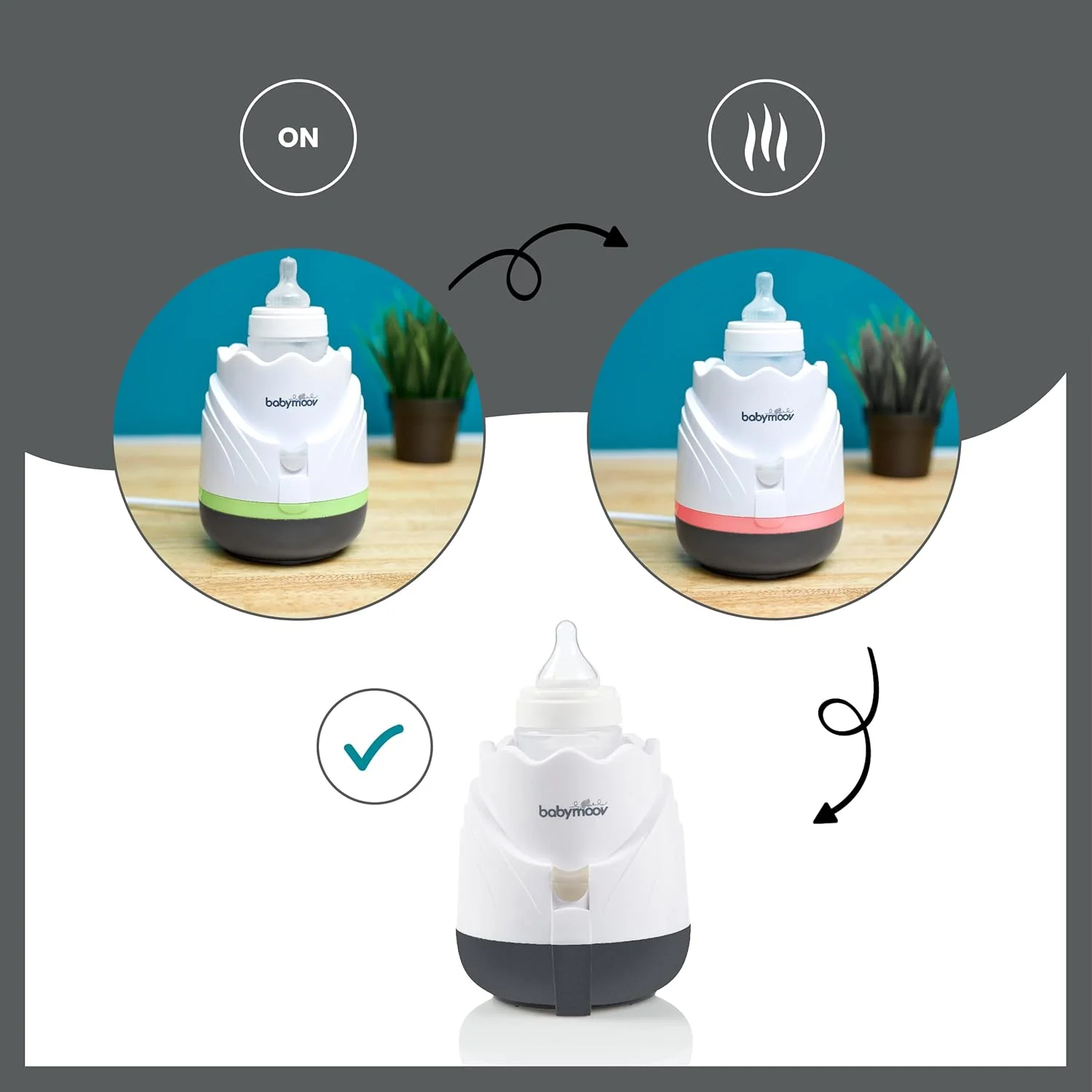 Babymoov Aquecedor Biberões Tulipe Cream