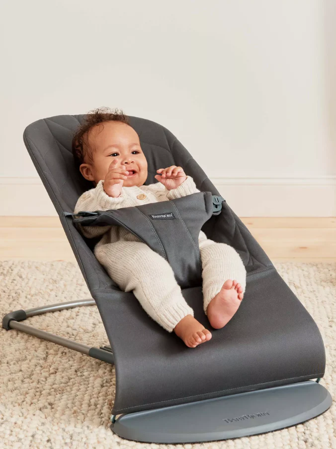 Babybjorn Espreguiçadeira Bliss Algodão Petalas Antracite