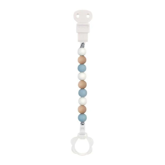 Nattou corrente chucha azul/branca/bege