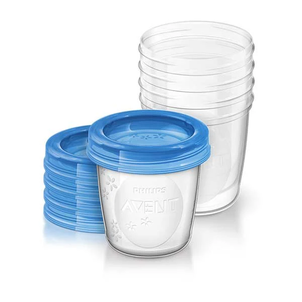 Philips Avent 5 copos reutilizáveis 180 ml + 5 tampas