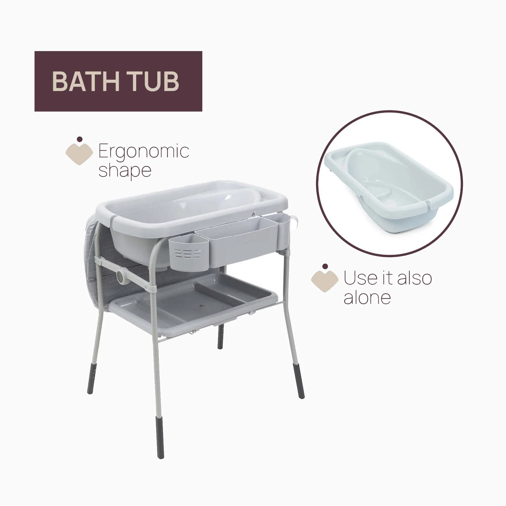 Chicco Banheira Cuddle & Bubble Graphite Melange