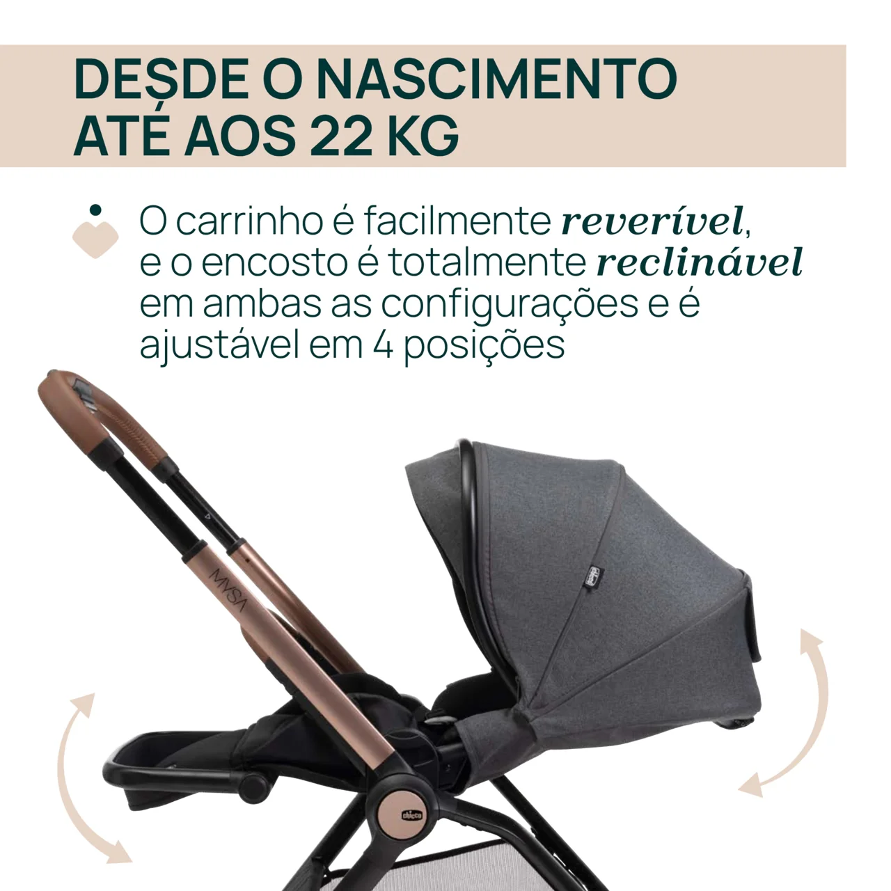 Chicco Duo Mysa Com First Seat Recline Black Satin Com Base