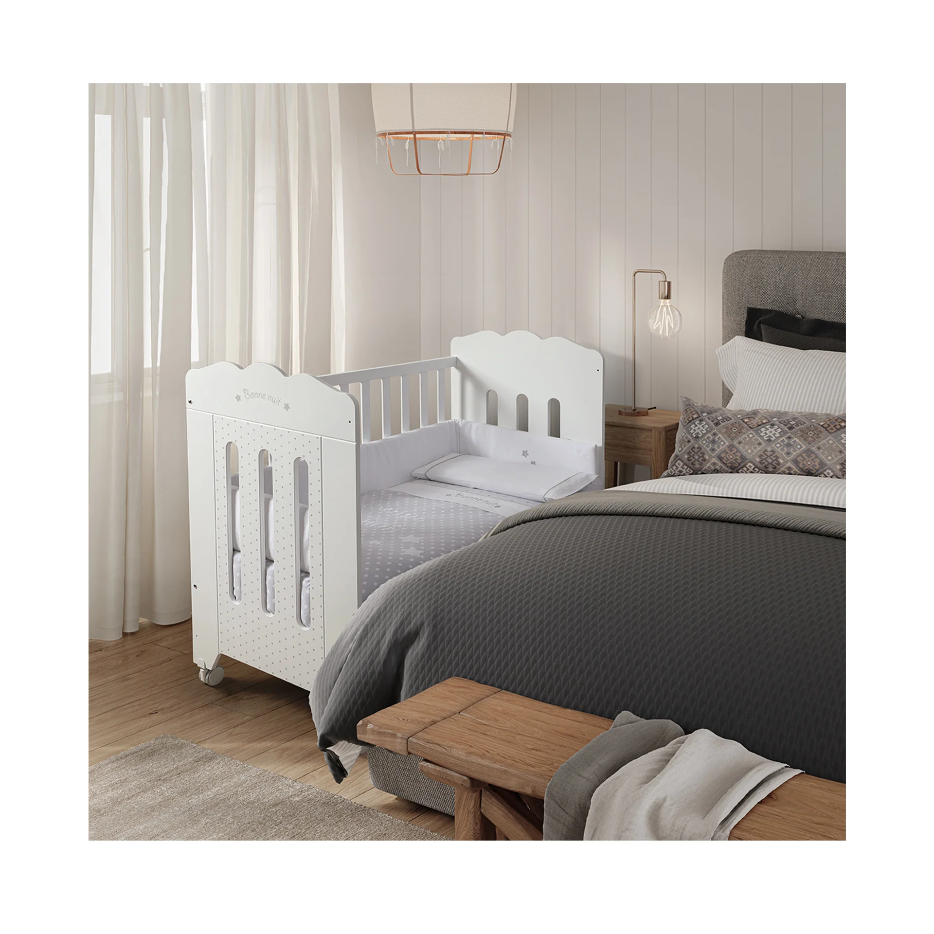 Micuna Pack Bonne Nuit (Cama + Cómoda Banheira + Têxtil)