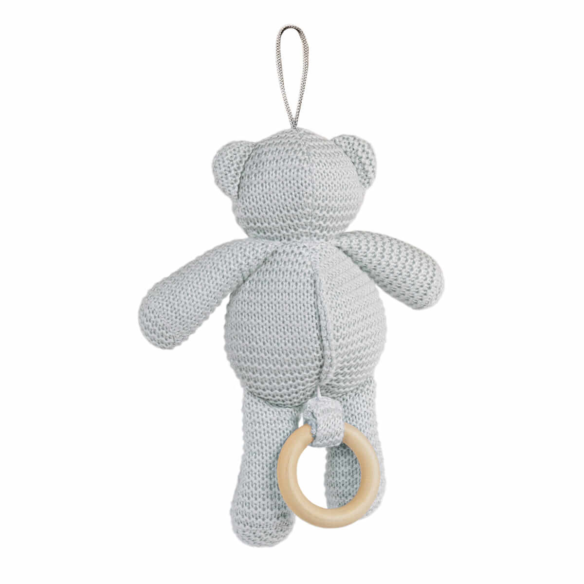 Walking Mum Urso Musical de Tricot Cinza
