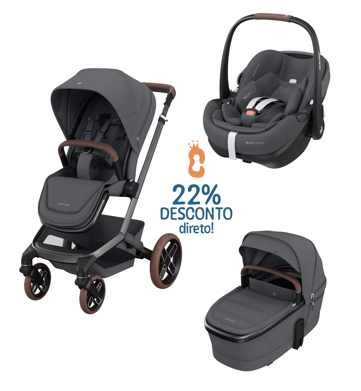 Maxi Cosi Fame+ Pebble 360 Pro2 + Alcofa Twillic Graphite