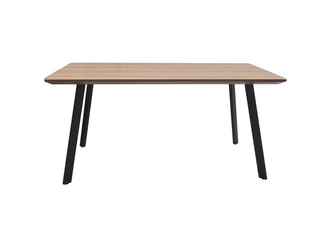 Mesa de Jantar em Madeira com Pernas de Metal +84611, Tampo: DM + Melamina + PV