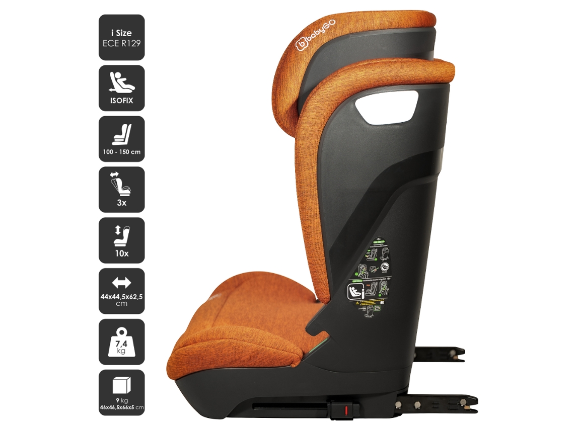 Cadeira Auto I Size 105 150 Cm Babygo Motion Copper