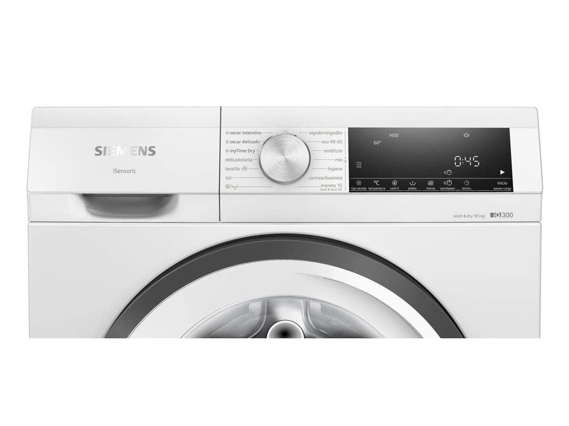 Máquina de Lavar e Secar Roupa SIEMENS WN34A1V0ES (5/9 kg - 1400 rpm - Branco)