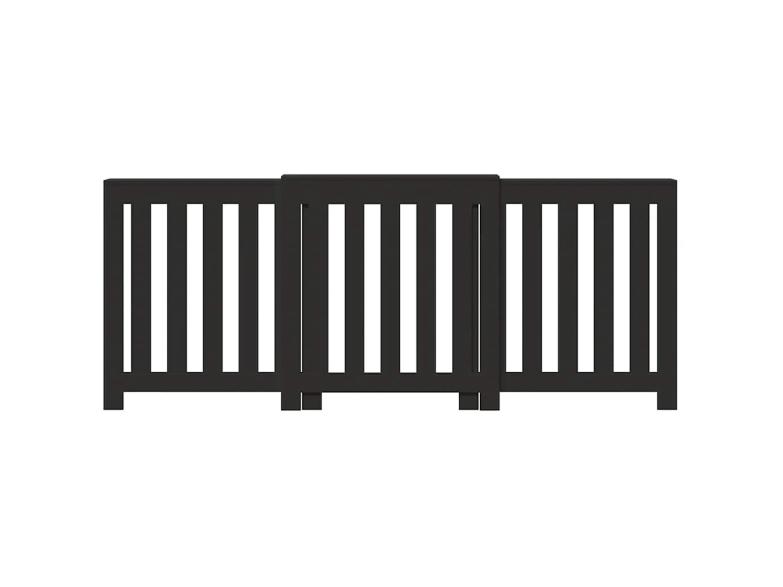 Cobertura De Radiador 205x21,5x83,5 Cm Derivados Madeira Preto Haochrymec