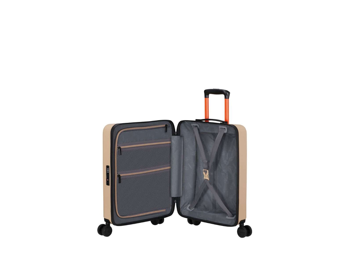 Mala De Cabina Trailon 55cm 4 Rodas Bege 36l American Tourister