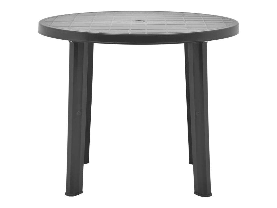 Mesa De Jardim Plástico Antracite 89x72x1 Cm Resistente Intempéries