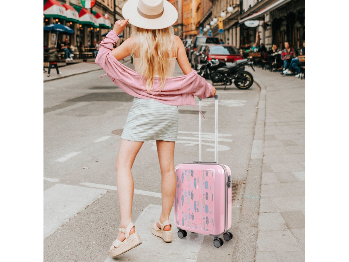 Conjunto de Malas ITACA Personalizadas Pena de Rosa 40X55X20 Cm 34L