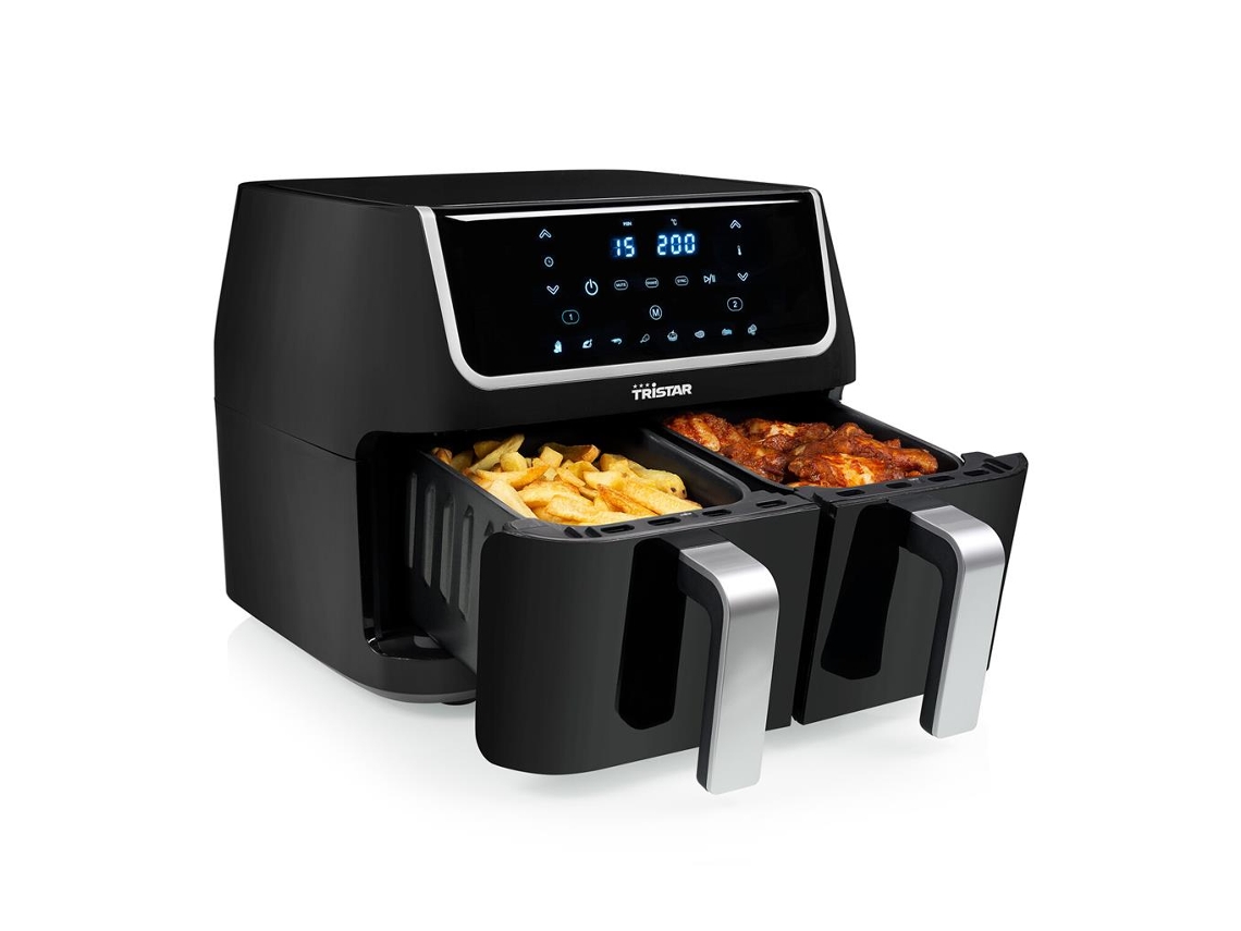 Fritadeira sem Óleo TRISSTAR Fr-6970 Fritadeiras Duplo Independente 1800 W (9 L - Preto)