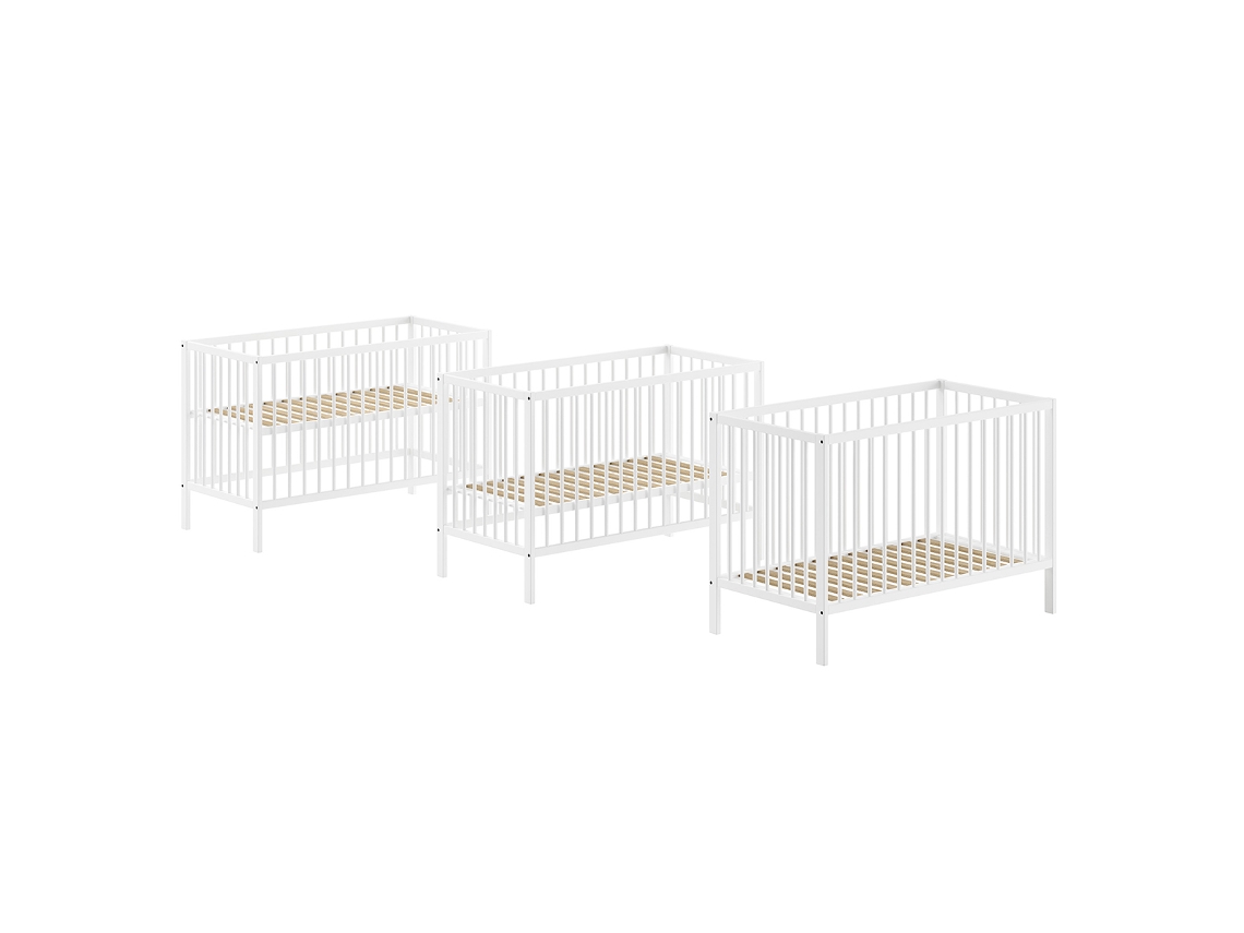 Berço e Muda-Fraldas Vipack Meryl 60X120 Branco PETITS-MEUBLES