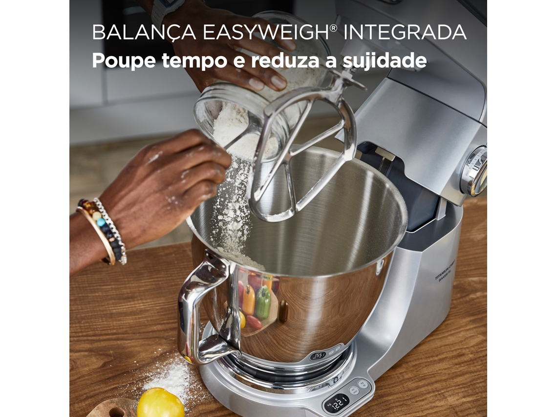 Robot de Cozinha KENWOOD Titanium Chef Baker XL KVL85.124SI (7 L - 1200 W - 9 Acessórios)