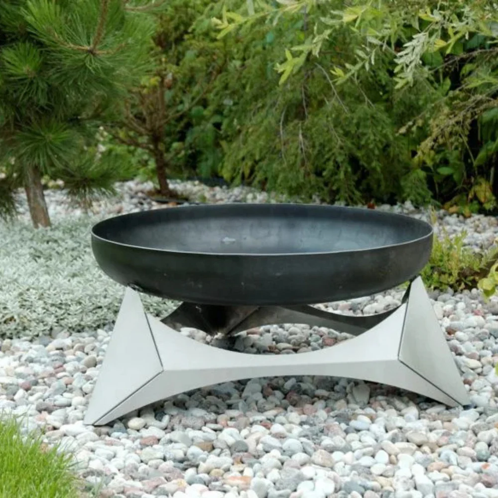 Braseiro Contemporâneo Arka Acabamento Cobre Envelhecido Grande Arpe Studio