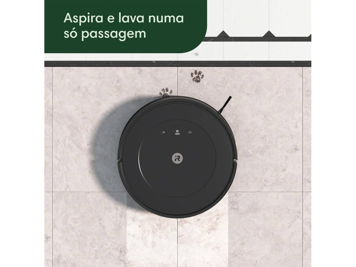 Aspirador Robô IROBOT Combo Roomba 2 Essential  (Autonomia: 160 min - Preto)