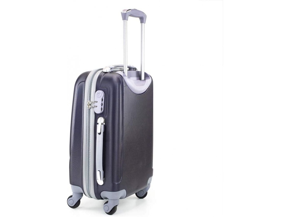 Conjunto De 3 Malas De Mão Para Viagem Em Cabine Grande Média E Pequena 4 Rodas Giratórias 360º (Azul Marinho) DED