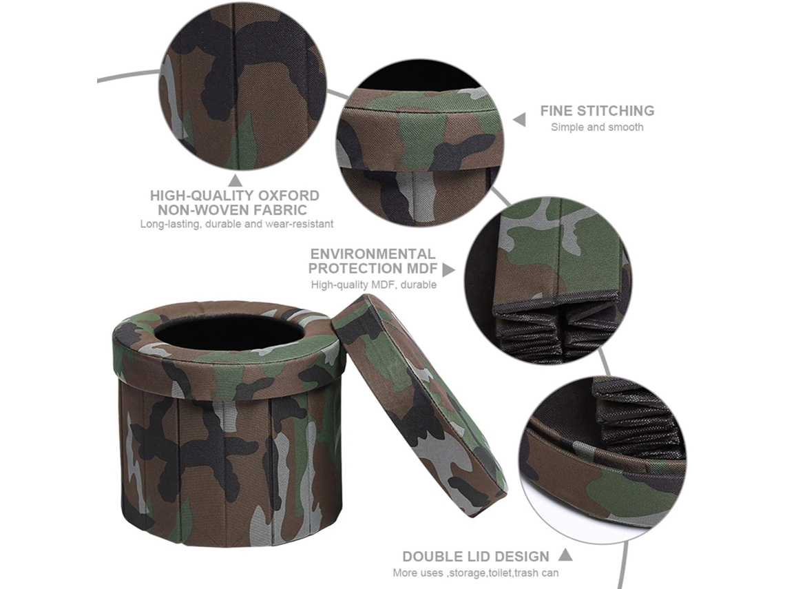 Sanitário Portátil de Viagem Tamanho Médio com Tampa Ferramenta de Jardinagem