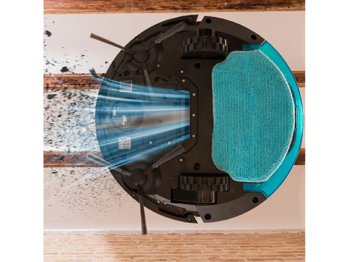 Aspirador de pó robô Cecotec Conga 999 Map X-Treme. Navegação giroscópica, motor de sucção 2000Pa, 2 escovas laterais, 2 esfregões