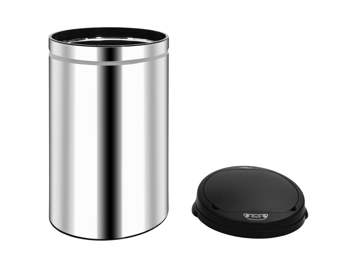 Vidaxl Coș De Gunoi Automat Cu Sensor, 40 L, Oțel Inoxidabil