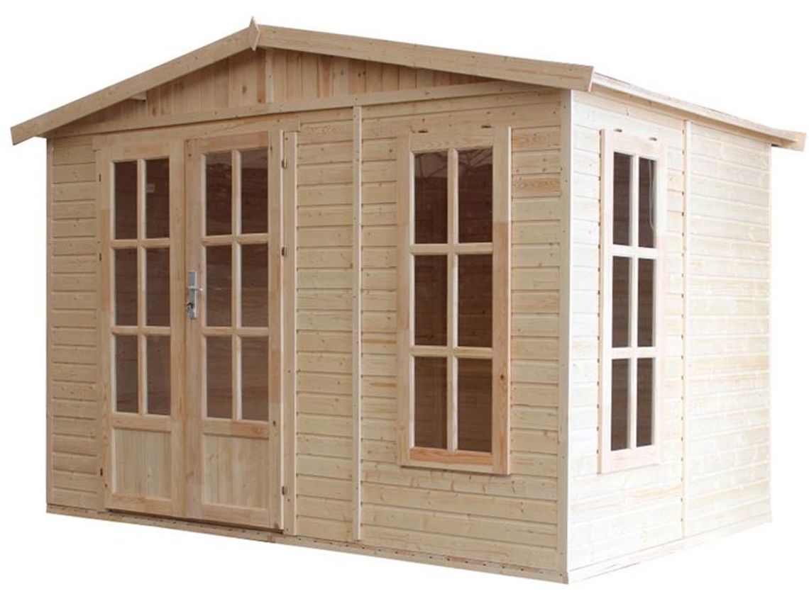 Abrigo de Madeira TIMBELA M334Fb + H334Fbred com Chão (6 m² - 332x222x232 cm)