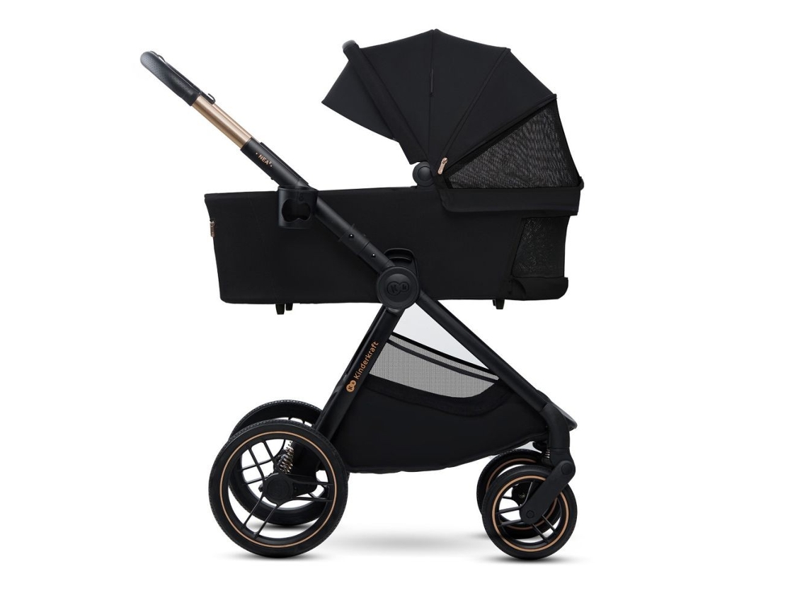 Carrinho de bebê Kinderkraft NEA 2 duo até 22 kg Midnight preto
