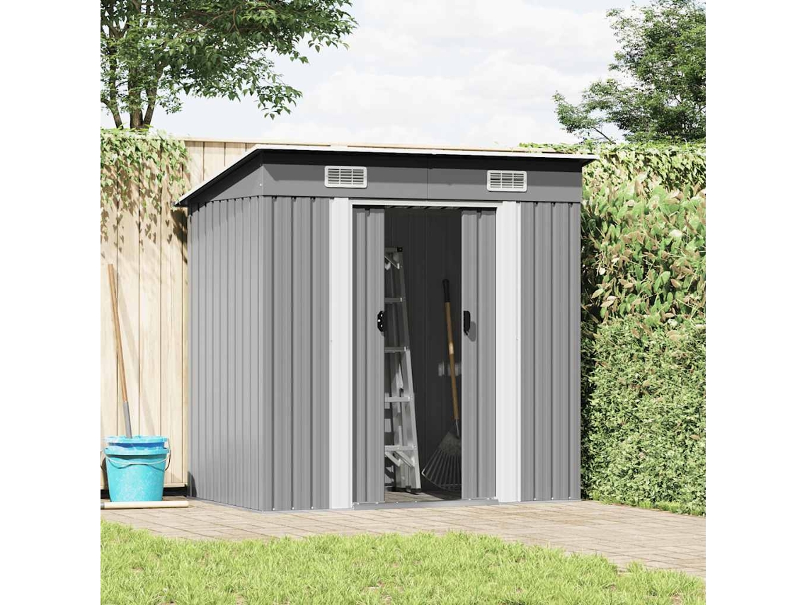 Abrigo De Jardim (proteção, Metal Cinzento)