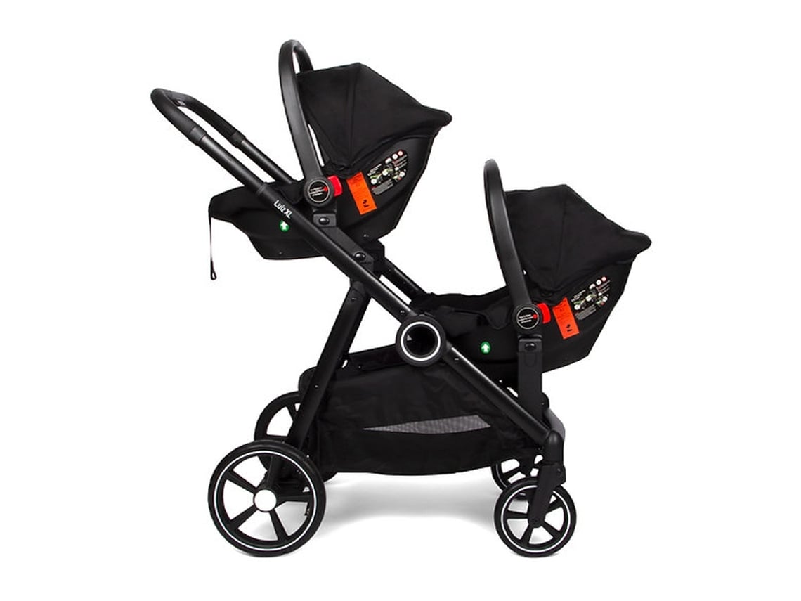 Carrinho De Passeio Para Gémeos Luiz Xl Black Baninni