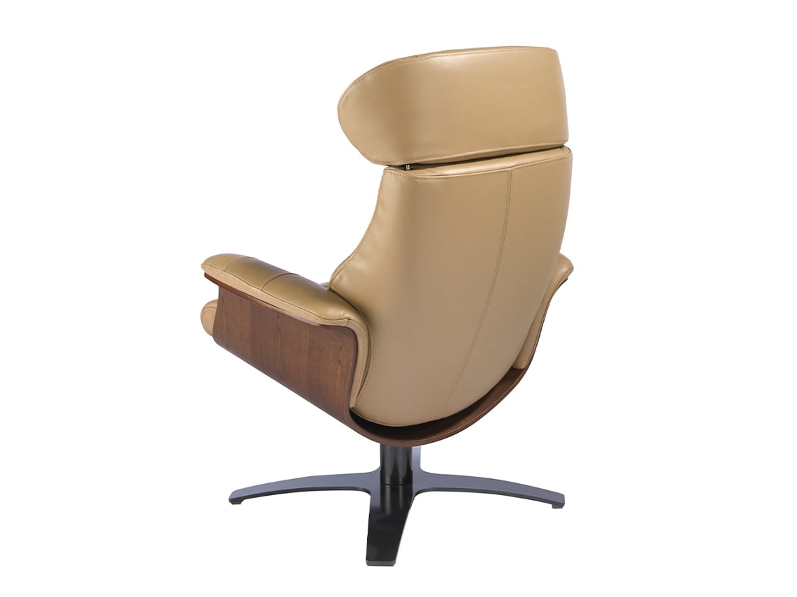 Cadeirão Giratório ANGEL CERDA (80 x 84/114 x 100/108 cm - Couro - Bege)