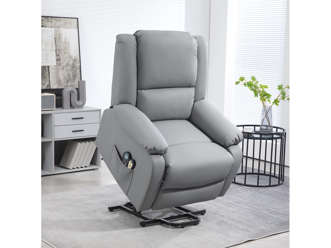 Poltrona de Massagem cor Gris 89x93x105 cm HOMCOM