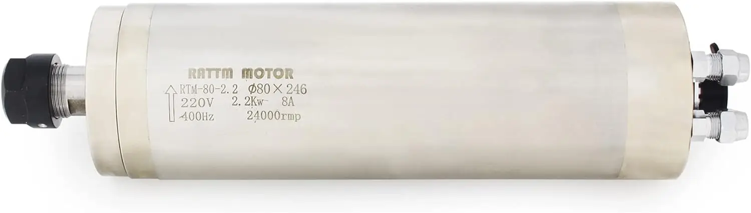 Motor De Eixo Refrigerado A Água, Potência De 2,2 Kw, Velocidade De 24000 Rpm, Ouro Oem