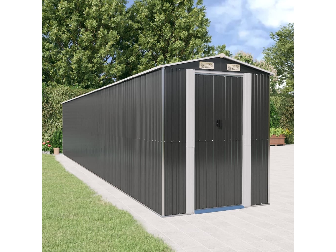 Abrigo VIDAXL Antracite Aço (192x1021x223 cm)