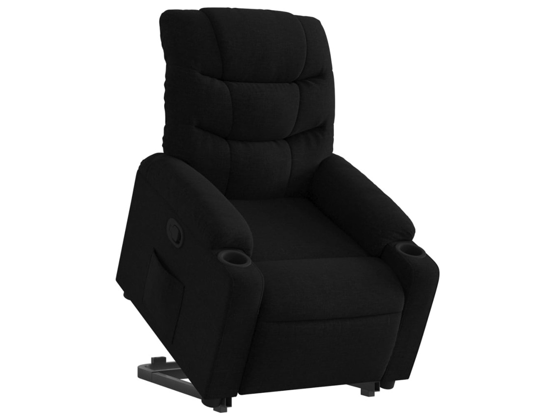 Poltrona reclinável elevatória tecido preto