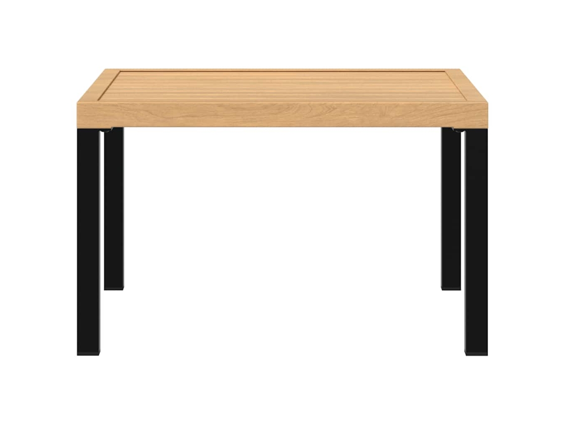 Mesa De Centro Jardim 65x65x40 Cm Alumínio Preto Resistente