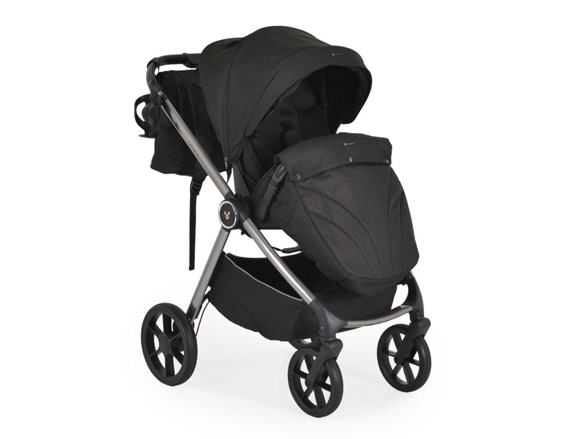 Carrinho De Bebê 3 Em 1 Unique Carbono Preto Cangaroo Cangaroo