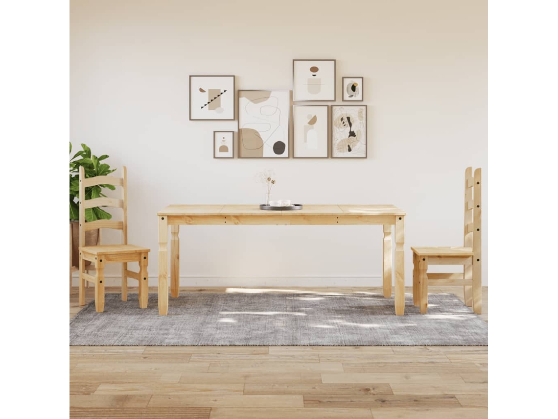 Mesa De Jantar Corona 180x90x75 Cm Madeira De Pinho Maciça Haochrymec