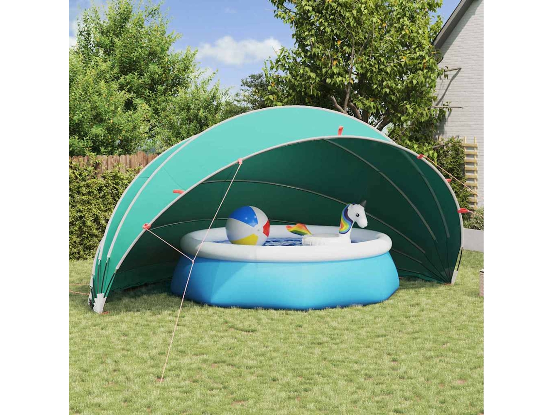 Enclosure De Piscina Vidaxl Verde Tafetá (592 X 590 X 275 Cm)