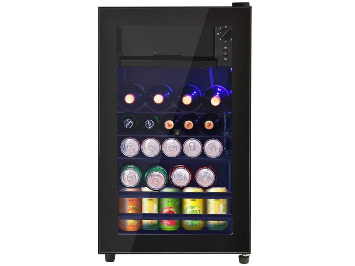 Mini Geladeira De 76 Litros Com Compartimento De Refrigeração De 6 Litros 70 Litros, Iluminação Led.