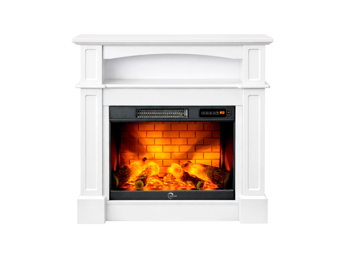 Salamandra/lareira Elétrica Sifora 2000w 80,5 X 30 X 81 Cm Branco Sannover